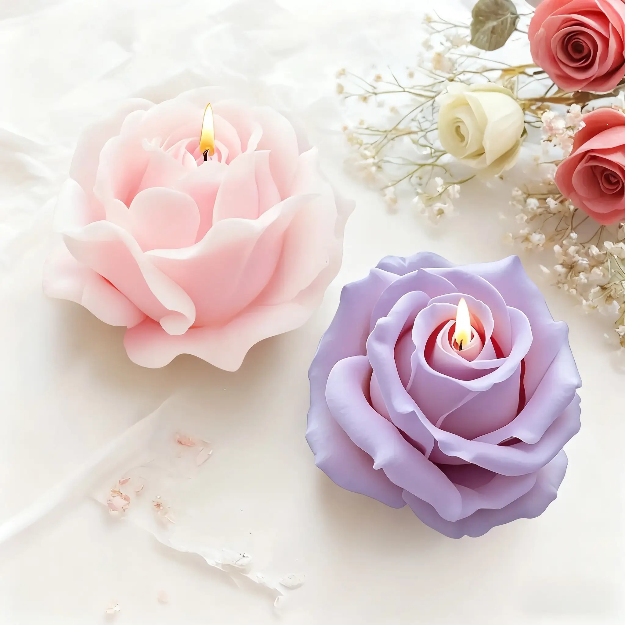 Set van 2 romantische 3D-rozen - Resin Craft Ideas recensie en prijs