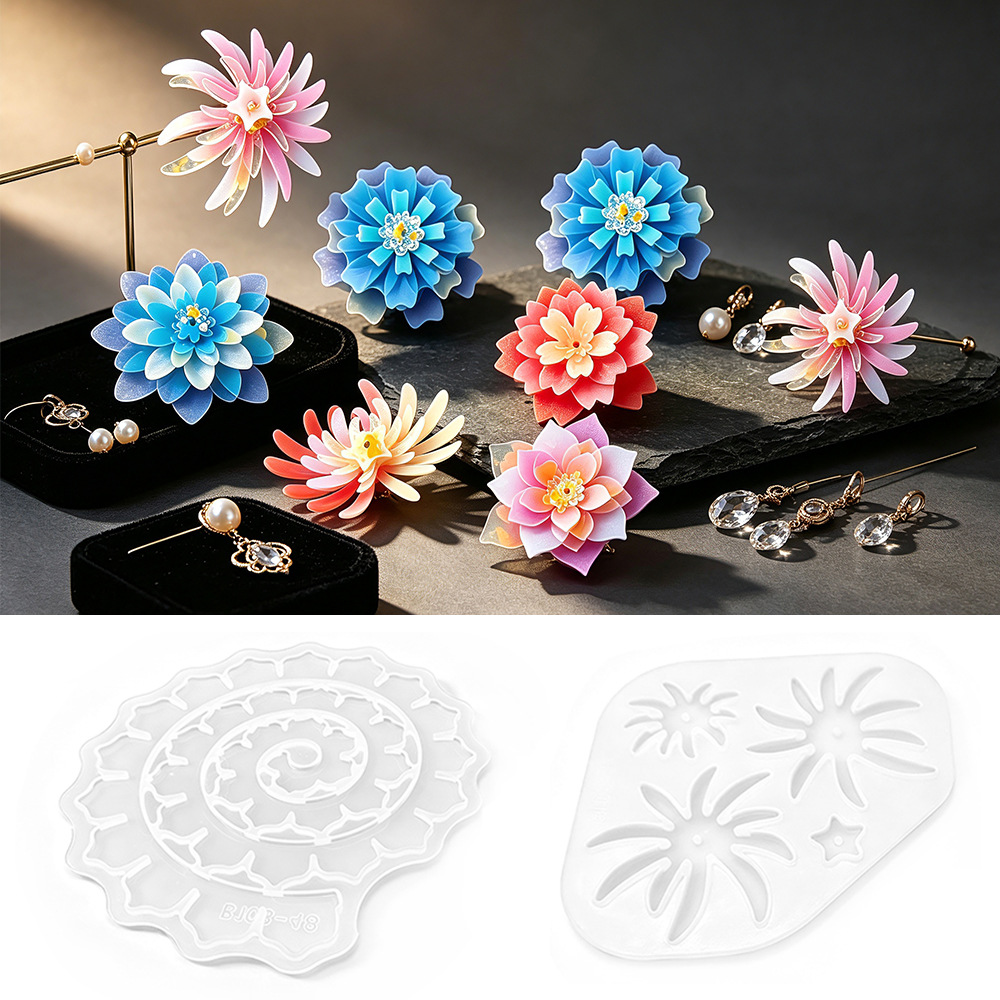 Meerlaagse bloemvormige silico - Resin Craft Ideas recensie en prijs